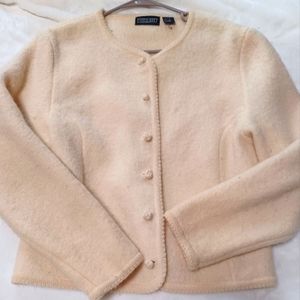 100% wool womens cardigan Lands End Womens Size 12